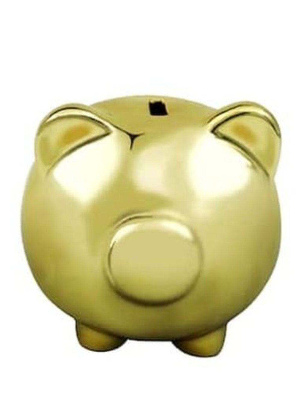 Michael's 4.75" Gold Ceramic Piggy Bank by Ashland® NEW